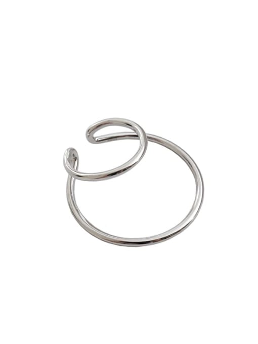 DAKA 925 Sterling Silver Round Minimalist Stud Earring[Single] 4